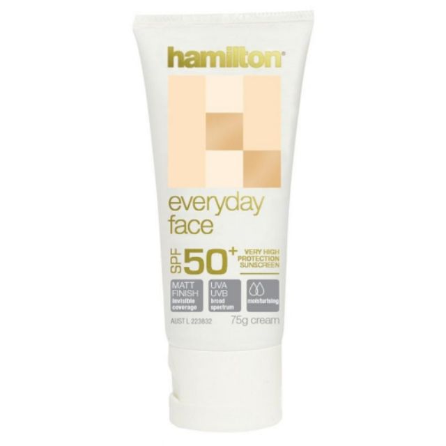 (HÓT) KEM CHỐNG NẮNG HAMILTON EVERYDAY FACE CREAM SPF 50+ (CÓ MẪU MỚI)