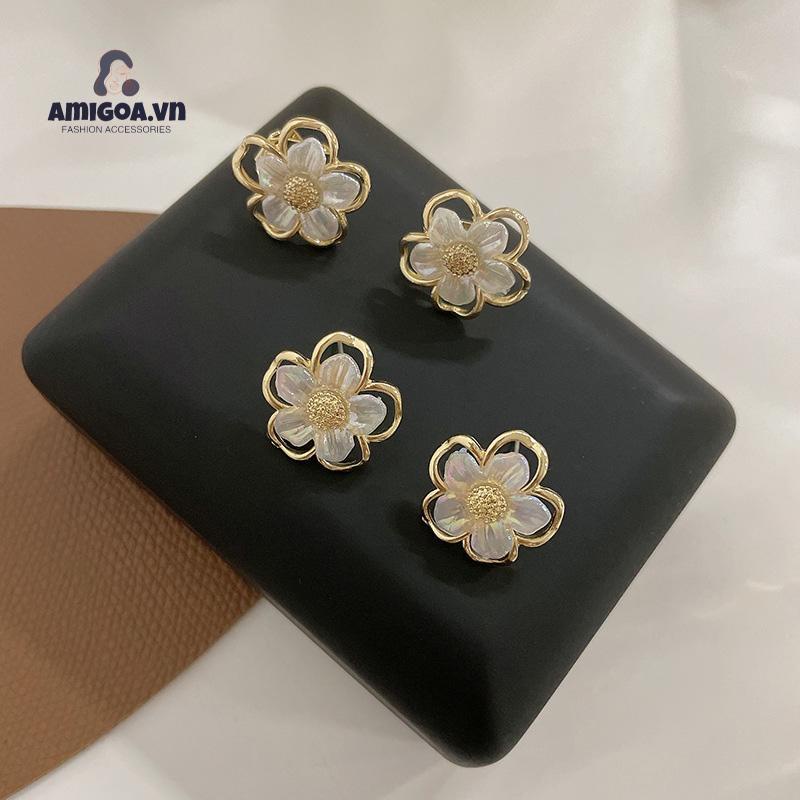 ✨✨Hoa tai chốt bạc 925 hình bông hoa xinh xắn cho nữ