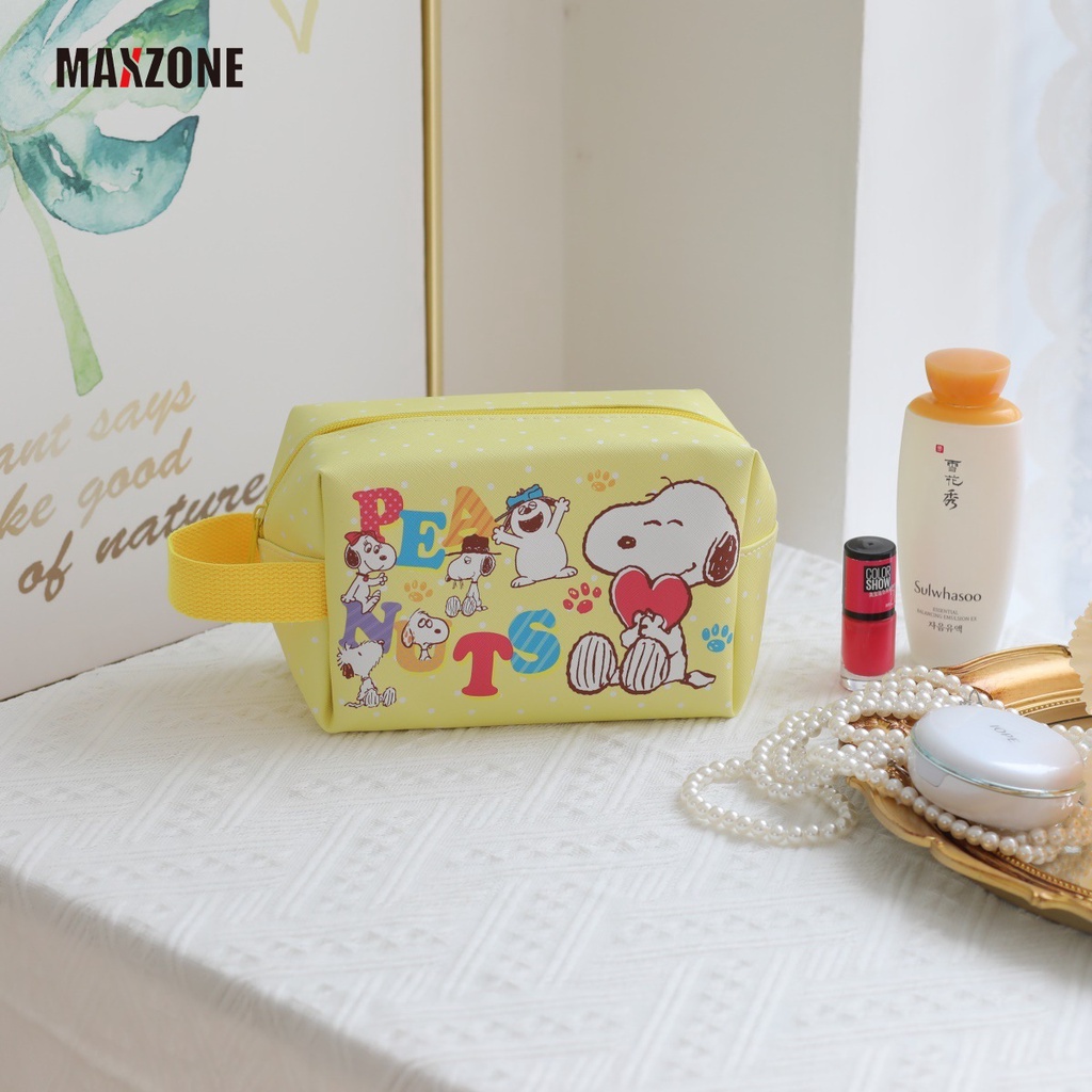 Túi Đựng Mỹ Phẩm Chống Thấm Nước Họa Tiết Hoạt Hình Snoopy Dễ Thương