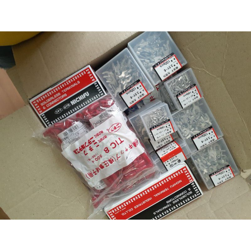 100 chiếc Bọc nhựa đầu cốt, chụp đầu cốt TIC8 Nichifu Nhật Bản