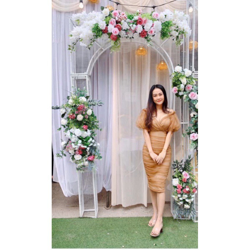 [ xả kho ] MiD Váy dạ hội voan phối lưới sang chảnh V1234 Mie Design kèm ảnh thật