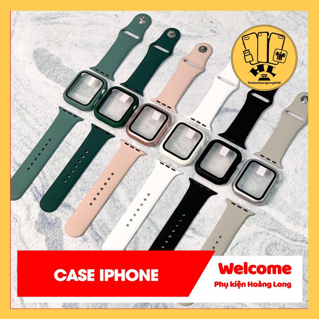 Combo dây cao su và ốp viền full mặt dành cho Apple Watch - Phụ kiện Hoàng Long