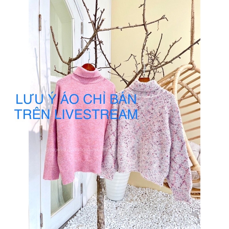 (CHỈ CHỐT TRÊN LIVESTREAM) Áo len thừng mix họa tiết thổ cẩm lông thỏ