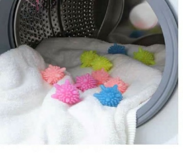 Combo 10 Bóng Giặt Quần Áo Hỗ Trợ Giúp Giặt Sạch Hơn