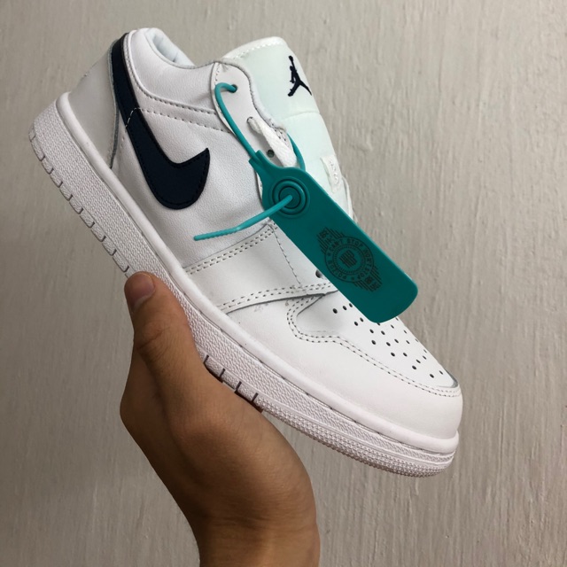 (40x1)Giày sneaker air jordan1 low white/navy