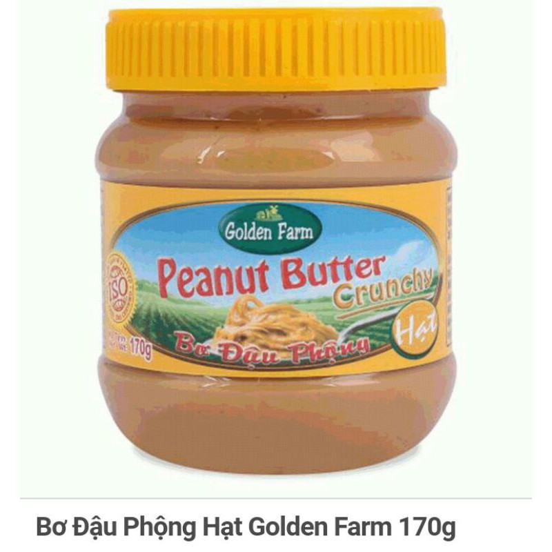 Bơ Đậu Phộng Mịn/ hạt Golden Farm 170g/ 340g