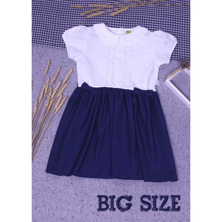 BIGSIZE | Đầm đồng phục học sinh cho bé lớn cotton 100% sợi tự nhiên, thấm hút mồ hôi, ít nhăn, vải mềm- Jadiny