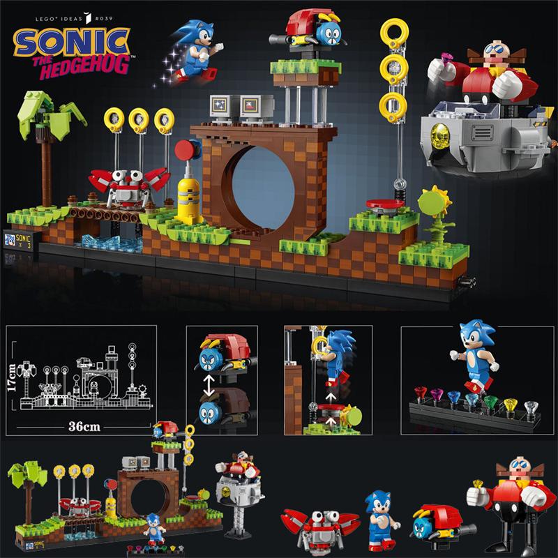 Phim hoạt hình xây dựng gạch sonic the hedgehog trò chơi brinquedos đồ chơi cho trẻ em năm mới trẻ em kỳ nghỉ hè hiện tại tương thích với lego