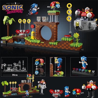 Hoạt hình gạch xây dựng sonic the hedgehog game brinquedos đồ chơi cho trẻ em năm mới trẻ em ngày lễ mùa hè hiện tại tương thích với lego