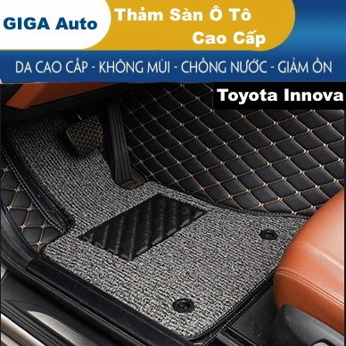 Thảm lót sàn ô tô 5D 6D Toyota Innova 2009 - 2016, 2017 - 2022 không mùi chống nước trải kín sàn xe
