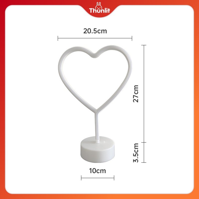 Đèn ngủ sạc Thunlit cổng USB thiết kế độc đáo lãng mạn phù hợp làm quà Valentine
