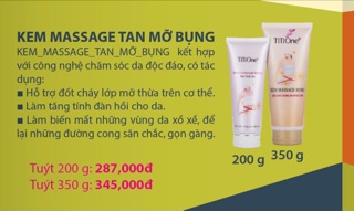 Kem massage tan mỡ bụng titione [200g,350g]