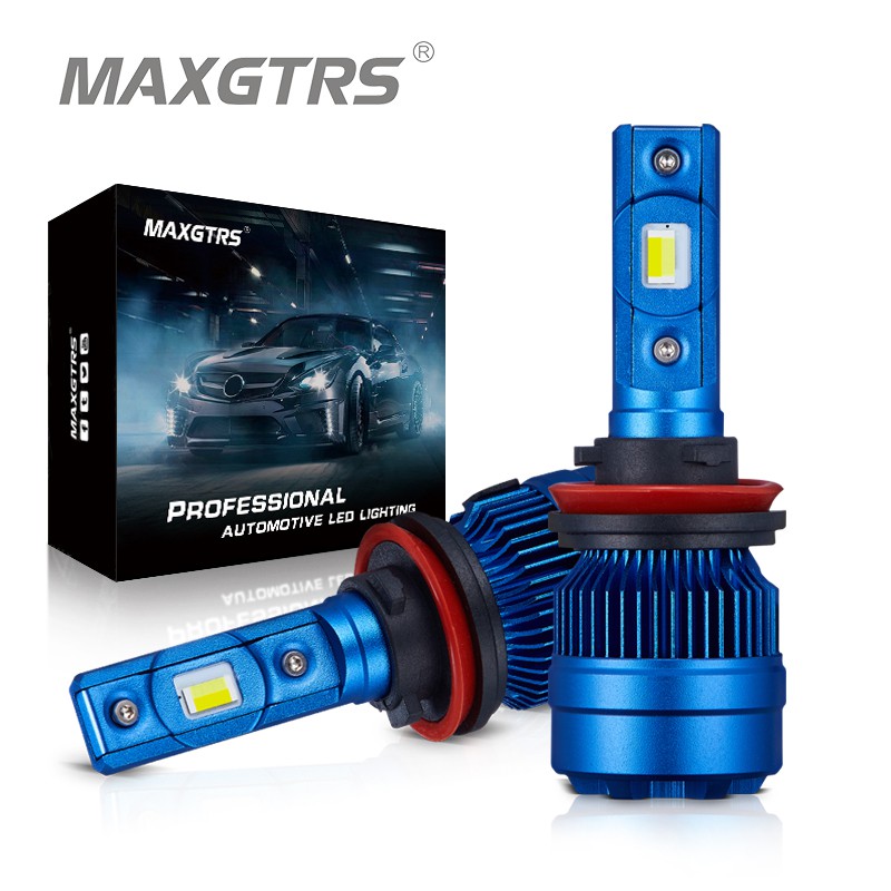 Bộ 2 đèn pha LED MAXGTRS với 3 màu sắc sáng ấm/trắng/vàng H7 H8 / H9 / H11 9005 HB3 9006 HB4 9012 6000K 3000K 4300K ​