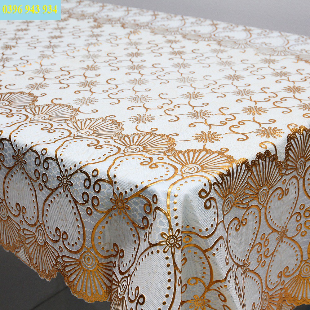 Khăn trải bàn hoa văn đẹp mắt nhiều kích thước
