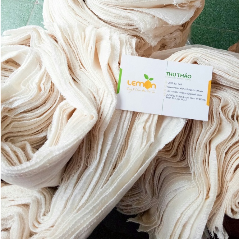 Khăn gói đậu chuyên dụng khổ 1 mét (nhiều size) - Chất liệu cotton 100% không tẩy trắng