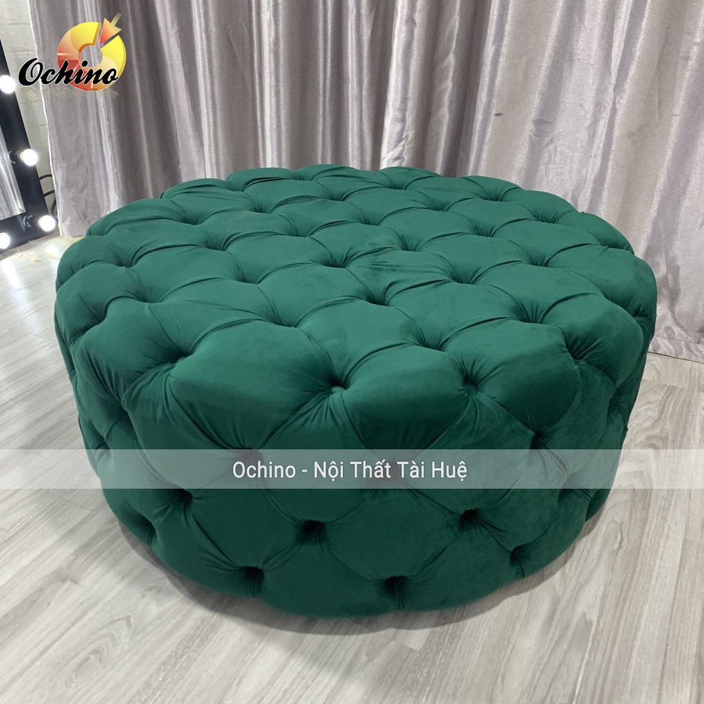 Đôn Tròn sofa cho shop mẫu Nhún cổ điển Cao Cấp phong cách bắc âu Size 80cm ( ảnh thật shop chụp)