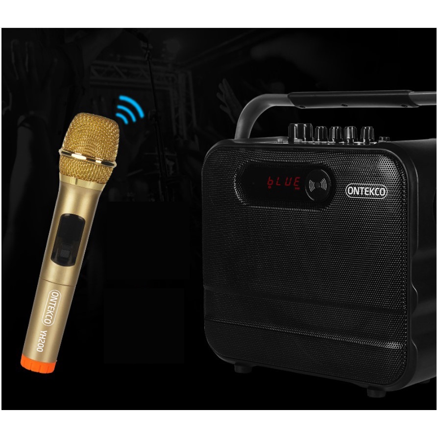 ⚡️CÓ HỎA TỐC⚡️Bộ Loa KARAOKE gia đình Bluetooth  Kèm Micro thép không dây ONTEKCO A300 Siêu trầm cao cấp