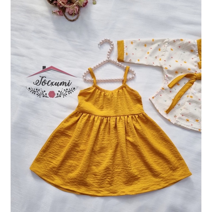 [THIẾT KẾ] SET VÁY HANBOK HÀN QUỐC VÀNG [CLIP ẢNH THẬT]