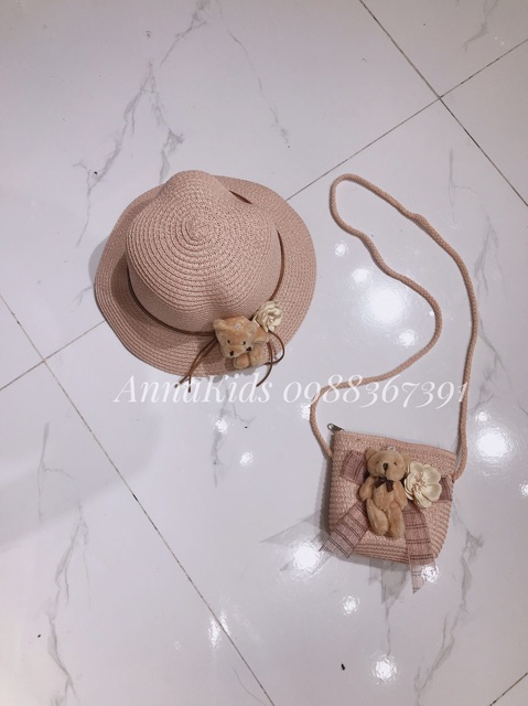 Set mũ túi cho bé gái