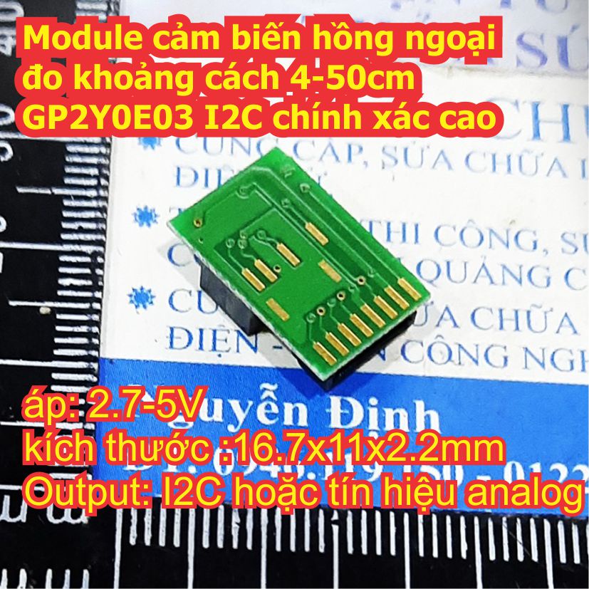 Module cảm biến hồng ngoại đo khoảng cách 4-50cm GP2Y0E03 I2C chính xác cao kde7952