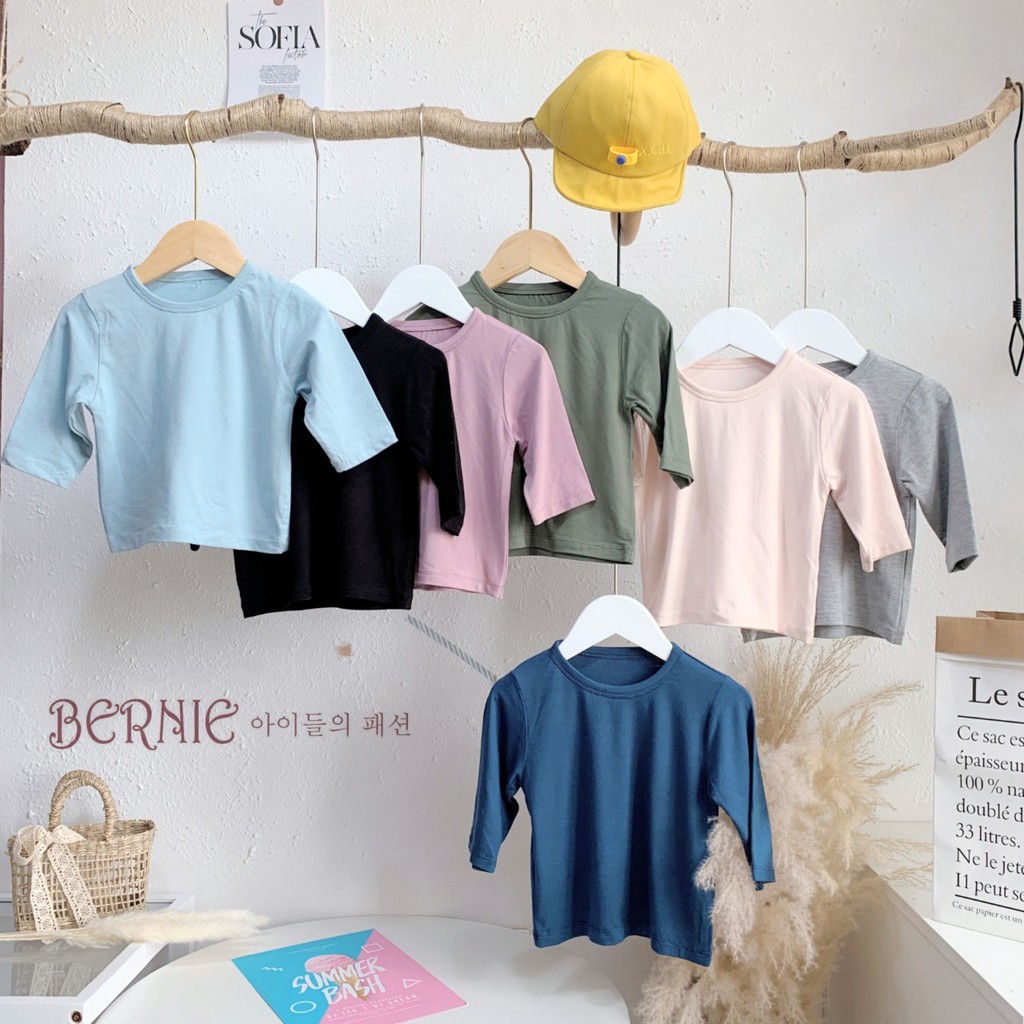 _Bộ thun lạnh quần lửng cạp cao cho bé gái 8 đên 17kg