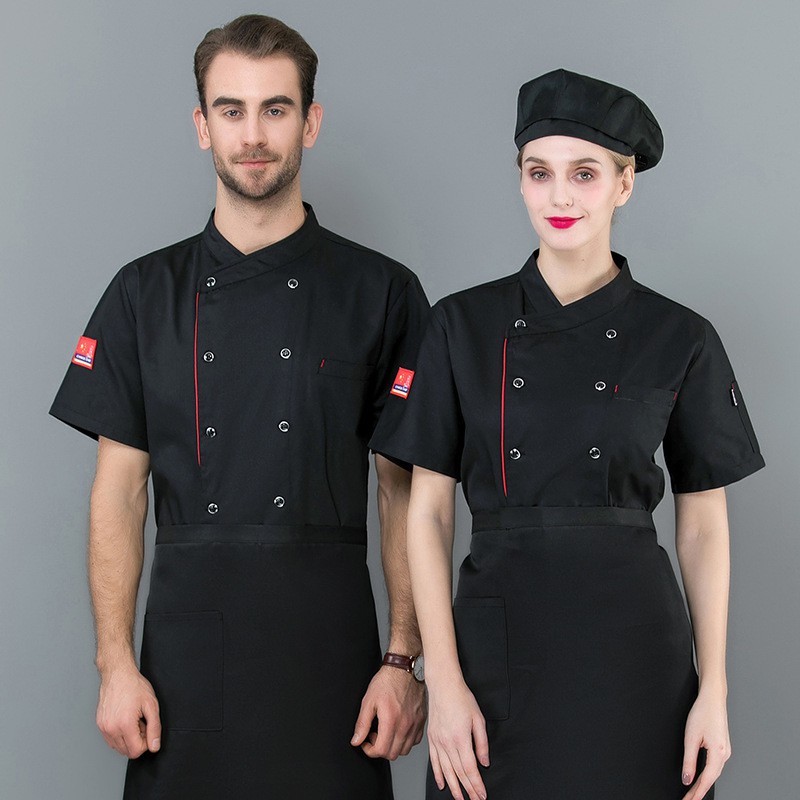 Bộ quần áo đầu bếp tay ngắn dáng ôm phong cách chuyên nghiệp | BigBuy360 - bigbuy360.vn