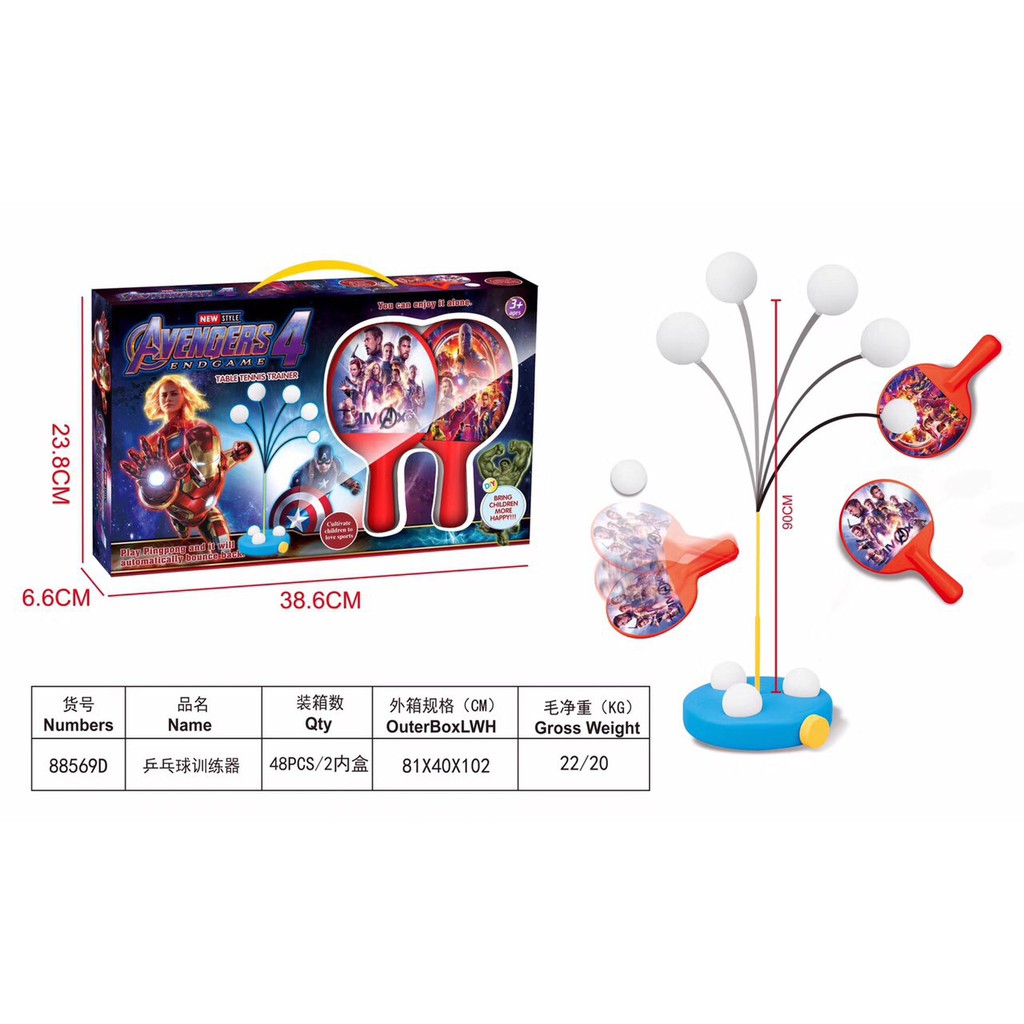 Bộ bóng bàn mẫu hoạt hình dễ thương gần gũi với bé quà tặng cho bé trẻ em