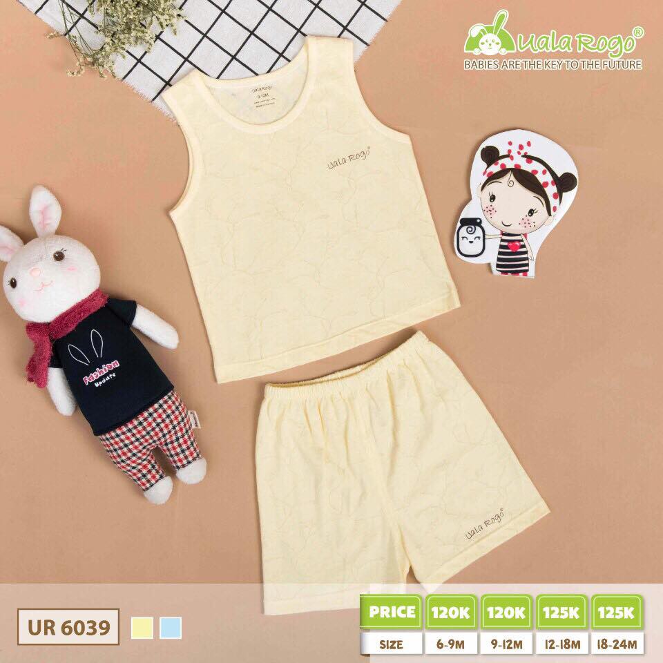 Bộ ba lỗ bé trai bé gái Uala Rogo chất cotton
