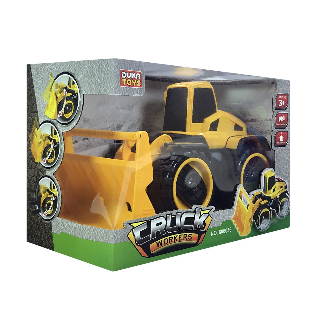 Đồ Chơi Duka: Xe Công Trình Có Nhạc, Đèn - Xe Xúc Lật (806036)