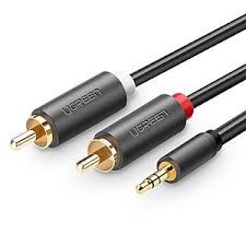 Cáp Audio 3.5mm to AV hoa sen (RCA) dài 2M Ugreen 10510 - Hàng Chính Hãng