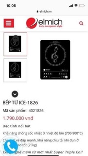 BẾP TỪ ELMICH ICE -1826