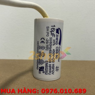 Tụ điện zheyo cbb60 16uf-450v 16μf ±5%, 450vac dây cắm