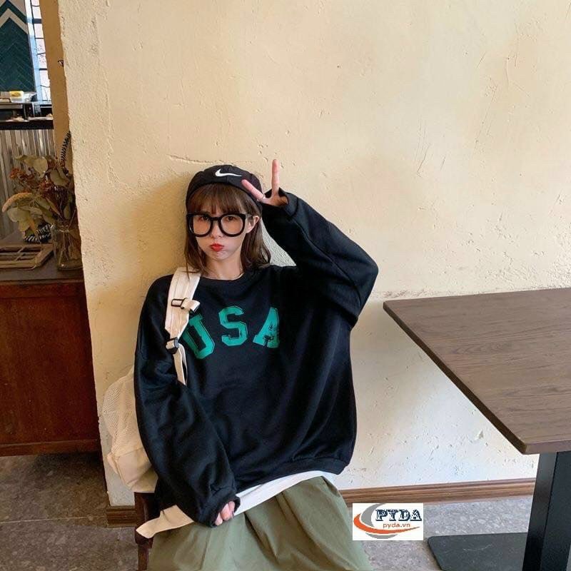 [MẪU MỚI TREND THU ĐÔNG 2021] Áo sweater Form Rộng Áo hoodie UNISEX Nam Nữ- In Hình U SA