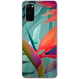 Ốp lưng Samsung Galaxy S20, S20 Plus, S20 Ultra in hình Hoa xanh cam