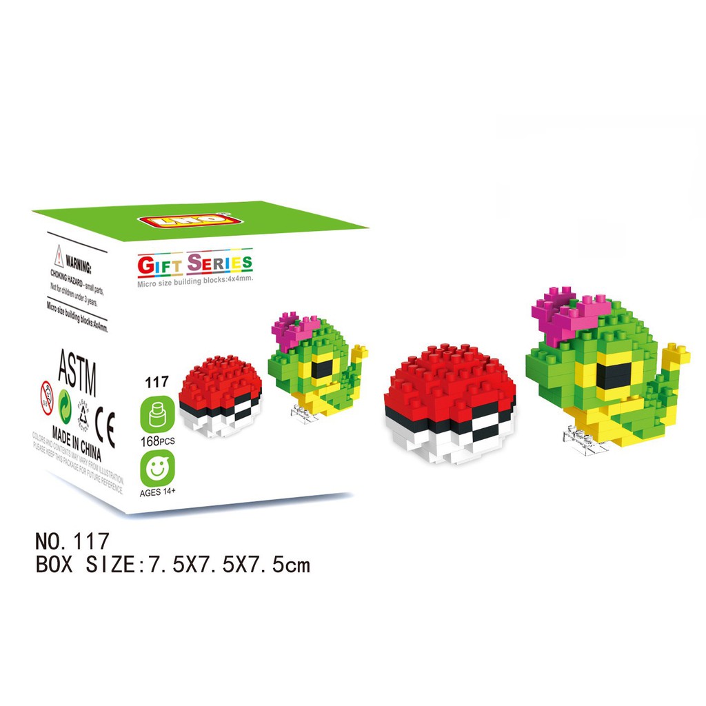 Bộ đồ chơi lắp ráp nhân vật Lego Pokemon mini chất lượng cao