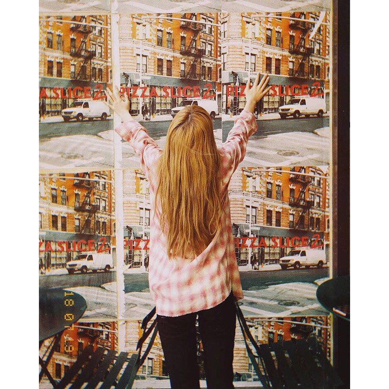 Áo sơ mi tay dài kẻ sọc caro màu sắc trẻ trung cho nữ BLACKPINK Lisa BTS  Jeon Jung Kook