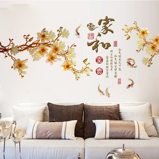 Decal dán tường   Hoa mai vàng