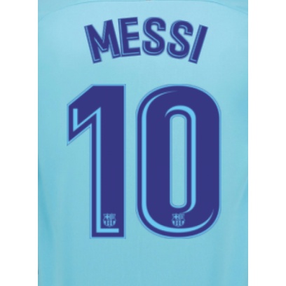 Bộ tên số cầu thủ Messi 10 Barcelona 2015 2016 2017 2018 away third nameset shirt jersey official font