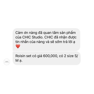 PASS 🎀 SET CỦA CHICSTUDIO 🎀 mua 600k pass 500k, mặc 1 lần