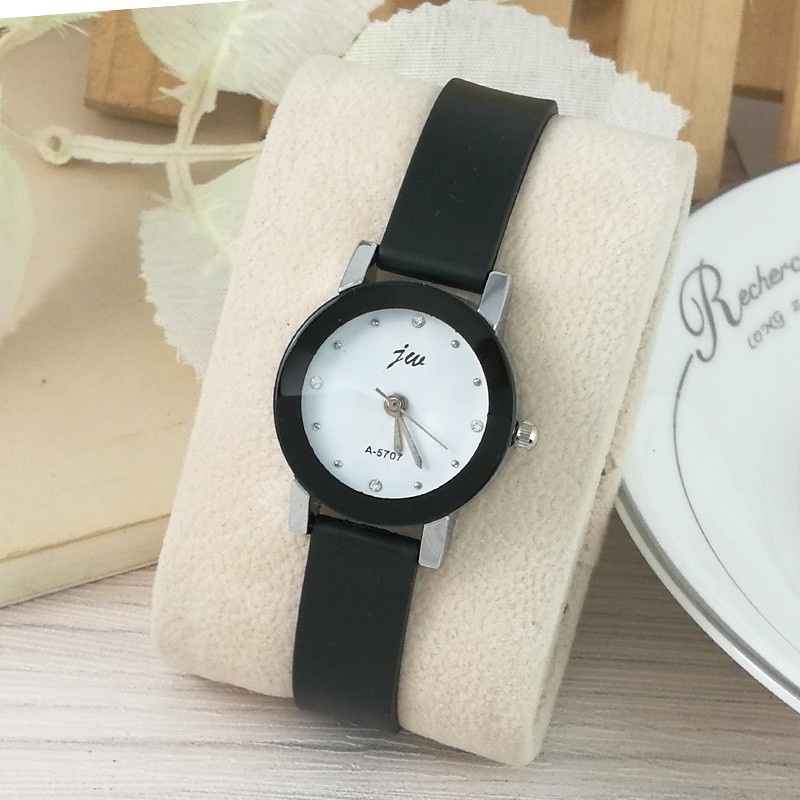 Đồng hồ nam nữ JW dây cao su mặt tròn 2 màu thời trang BNS41