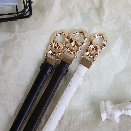 Thắt Lưng Da Pu Thiết Kế Khóa Kim Loại Sang Trọng Thời Trang Cho Nữ