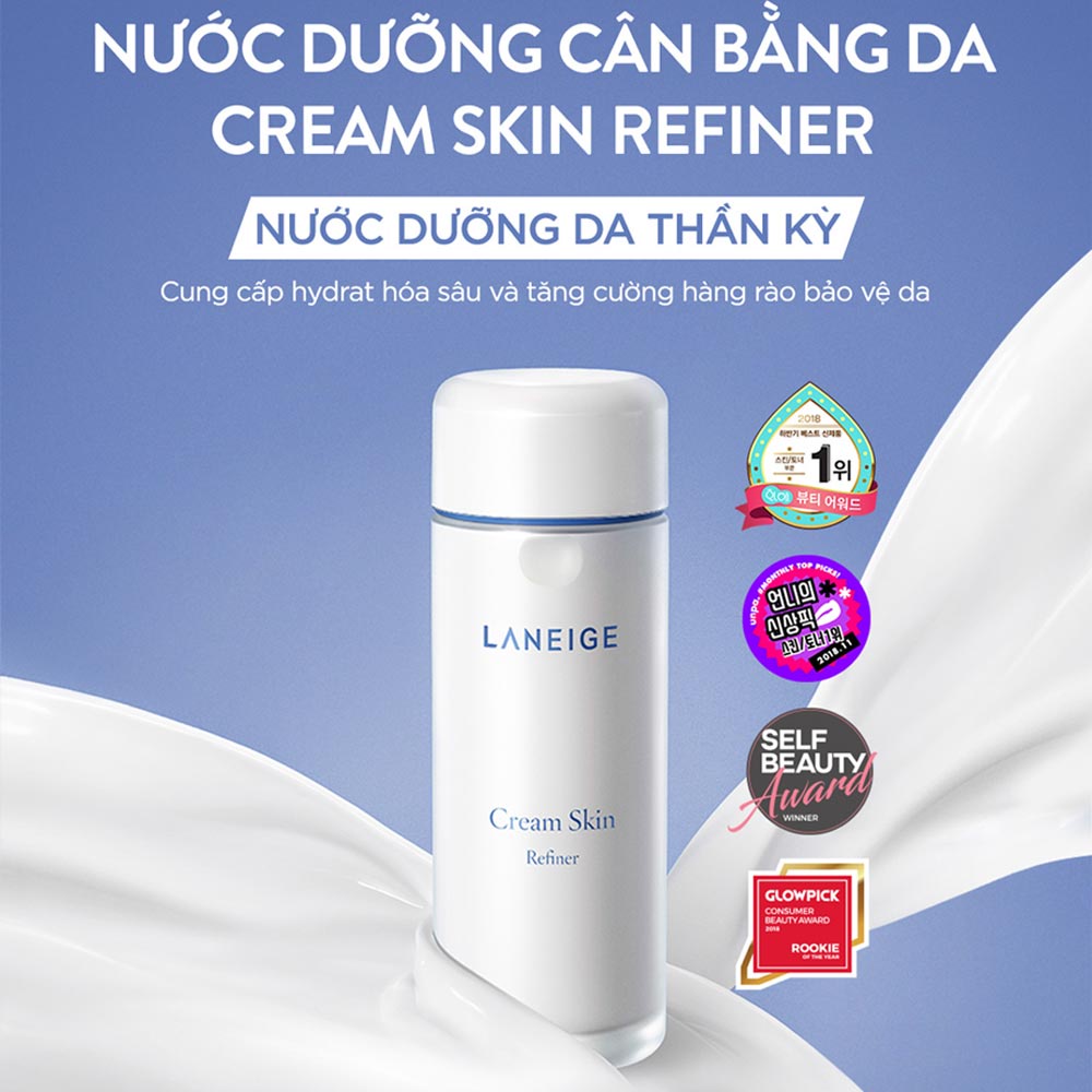 Nước Hoa Hồng LANEIGE Dưỡng Ẩm Da Cream Skin Refiner Hàn Quốc