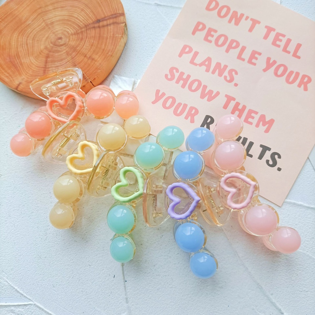 Kẹp Tóc Nhựa Resin Màu Sắc Ngọt Ngào Phong Cách Hàn Quốc Cổ Điển Cho Nữ