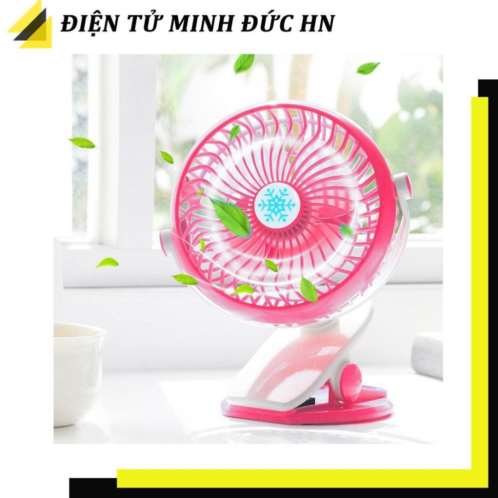 [GIÁ TỐT] Quạt tích điện Mini Để Bàn Kẹp Bàn F186 3 Tốc Độ Gió, Đa Năng Xoay 360 độ, Kẹp Xe Đẩy, Kẹp Nôi Em Bé