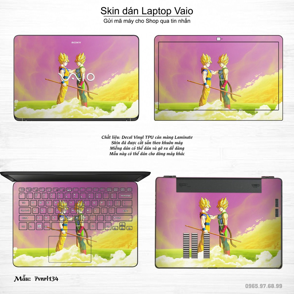 Skin dán Laptop Sony Vaio in hình Dragon Ball _nhiều mẫu 2 (inbox mã máy cho Shop)