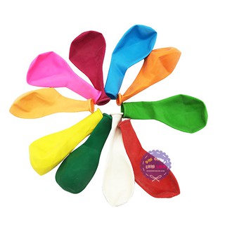 Bong bóng tròn trơn đủ màu Thái Lan 25 cm - 50 Cái/1 Bịch