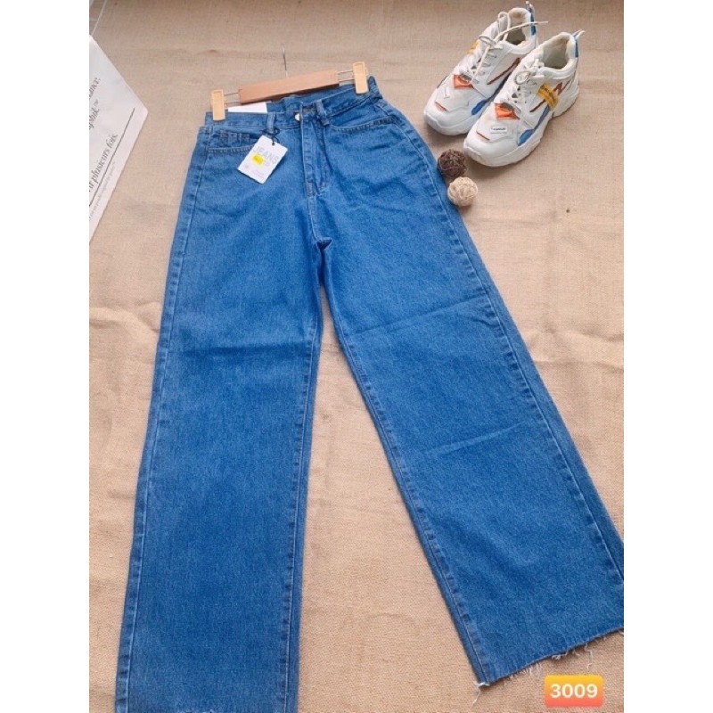QUẦN JEAN ỐNG RỘNG XANH ĐẬM🎯mã 3009 | BigBuy360 - bigbuy360.vn
