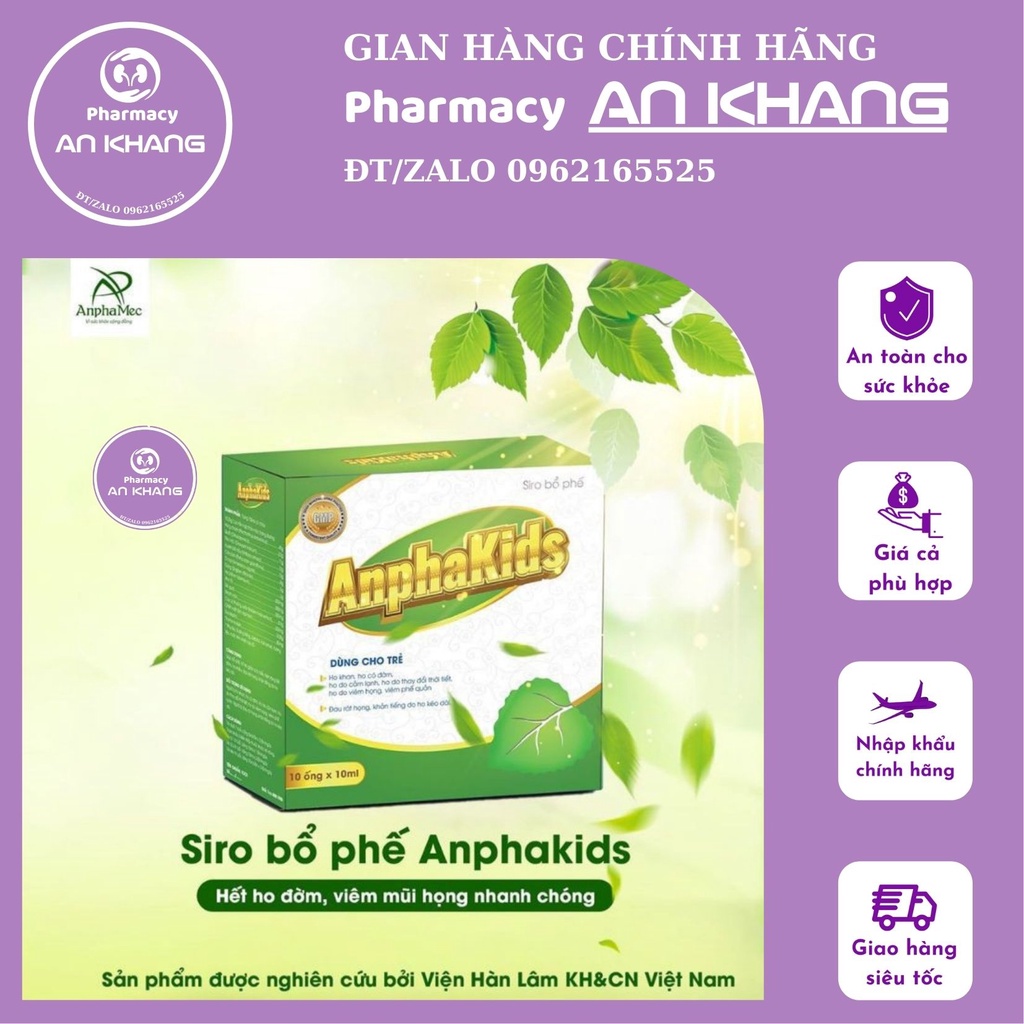 Siro Ho Anphakids Dùng Cho Cả Trẻ Nhỏ Và Người Lớn
