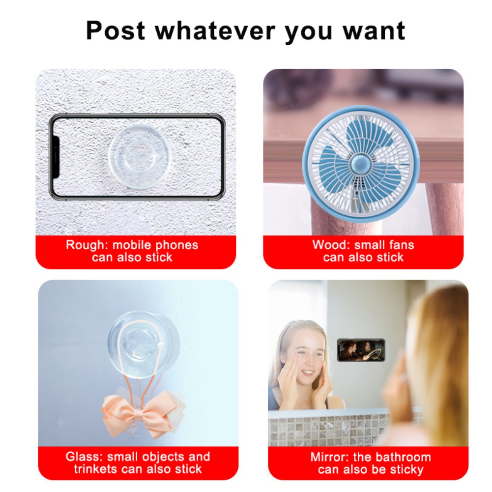 Miếng Dán Cao Su Trong Suốt Chống Trượt Không Để Lại Dấu Vết Có Móc Treo Điều Khiển Từ Xa / Điện Thoại Di Động