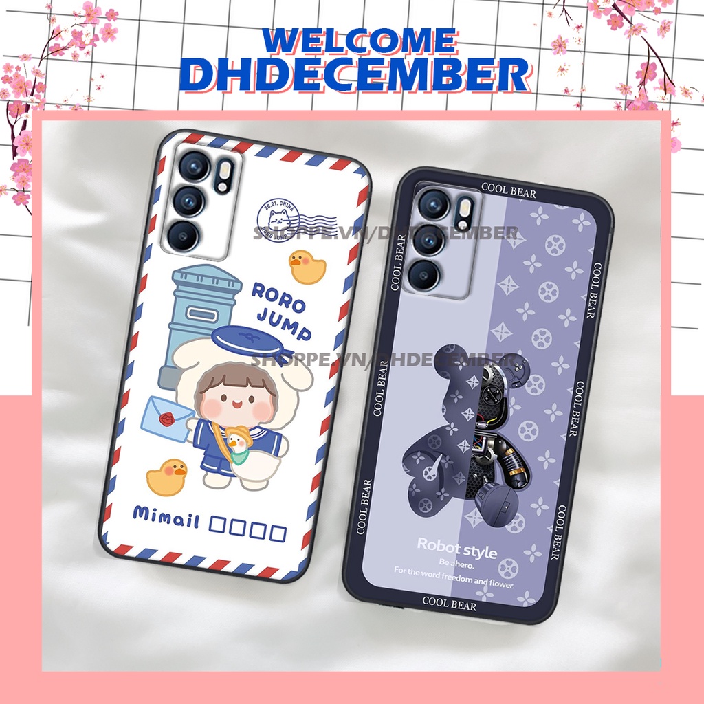 Ốp lưng Oppo RENO 6 4G - ỐP BẢO VỆ CAMERA  in hình 3D GẤU HỒNG-GẤU BE3R -XINH XẺO CỰC ĐẸP